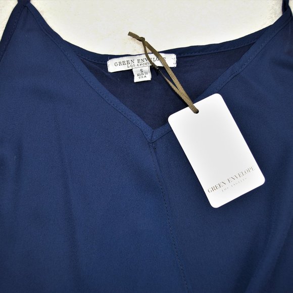 New! Green Envelope Navy  Fly Away Tank Top - Picture 6 of 8